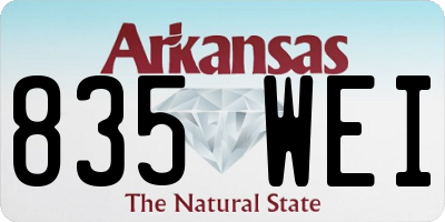 AR license plate 835WEI