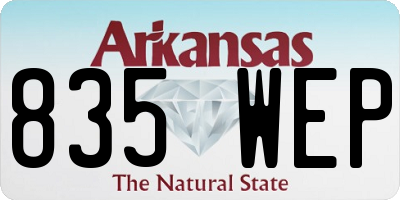 AR license plate 835WEP
