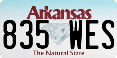 AR license plate 835WES