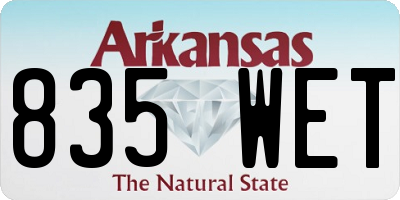 AR license plate 835WET