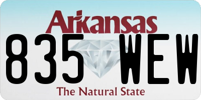 AR license plate 835WEW