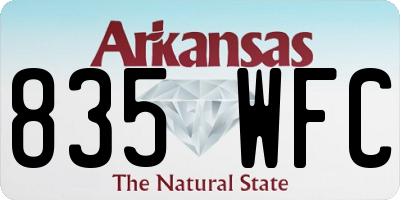 AR license plate 835WFC
