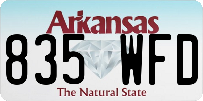 AR license plate 835WFD