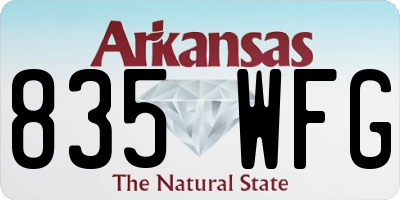AR license plate 835WFG