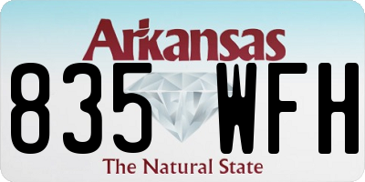 AR license plate 835WFH