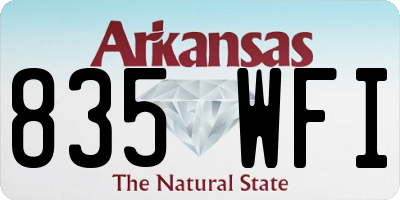 AR license plate 835WFI