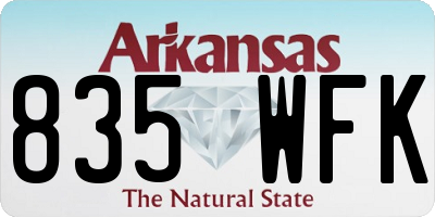 AR license plate 835WFK
