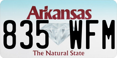 AR license plate 835WFM