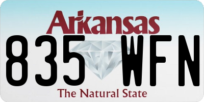 AR license plate 835WFN
