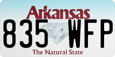 AR license plate 835WFP