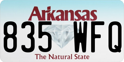 AR license plate 835WFQ