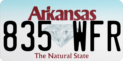 AR license plate 835WFR