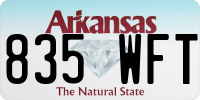 AR license plate 835WFT