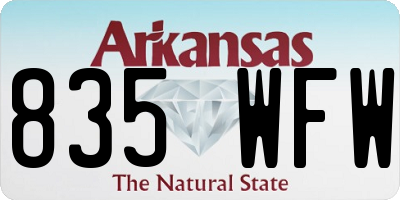 AR license plate 835WFW