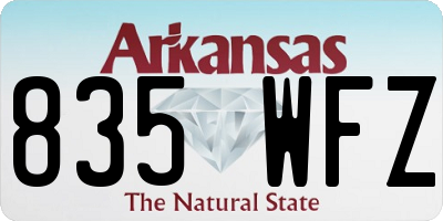 AR license plate 835WFZ