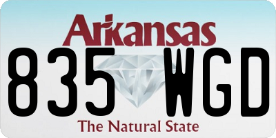 AR license plate 835WGD