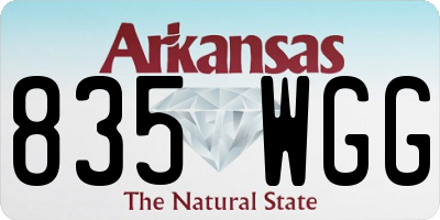 AR license plate 835WGG