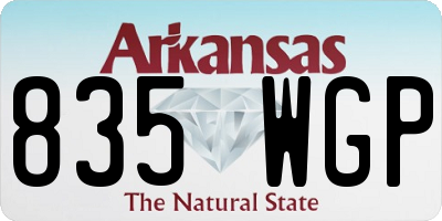 AR license plate 835WGP
