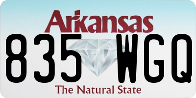 AR license plate 835WGQ