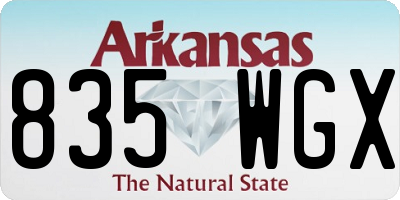 AR license plate 835WGX