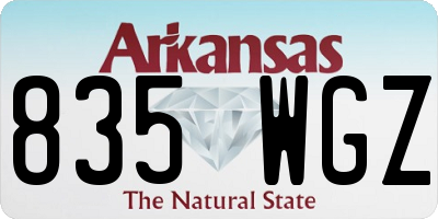 AR license plate 835WGZ