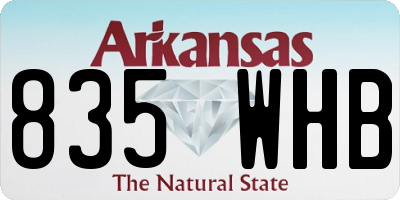 AR license plate 835WHB