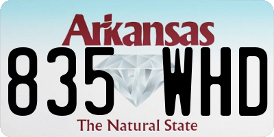 AR license plate 835WHD