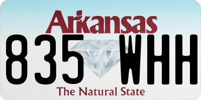 AR license plate 835WHH