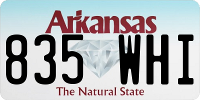 AR license plate 835WHI