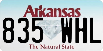AR license plate 835WHL