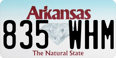 AR license plate 835WHM