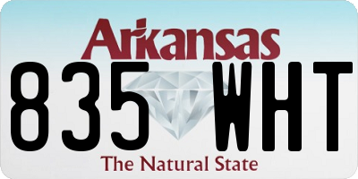 AR license plate 835WHT