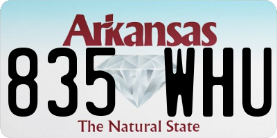 AR license plate 835WHU