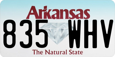 AR license plate 835WHV