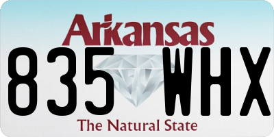 AR license plate 835WHX