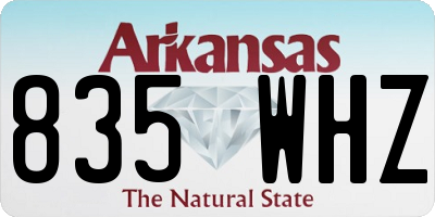 AR license plate 835WHZ
