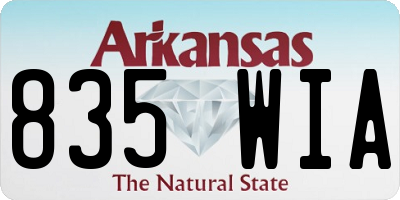 AR license plate 835WIA