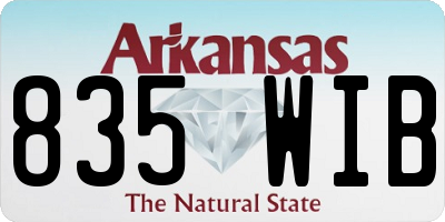 AR license plate 835WIB