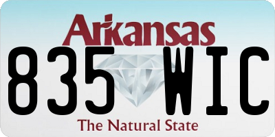 AR license plate 835WIC