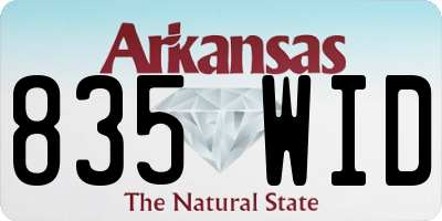 AR license plate 835WID