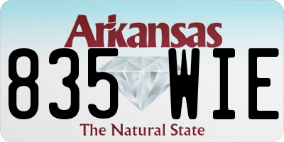 AR license plate 835WIE
