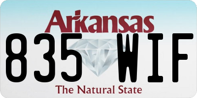 AR license plate 835WIF