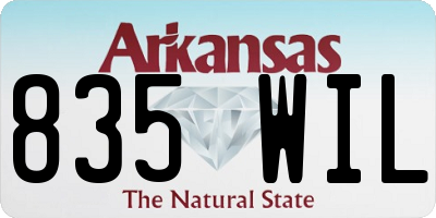 AR license plate 835WIL