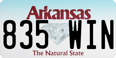 AR license plate 835WIN