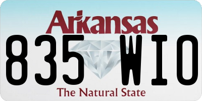 AR license plate 835WIO