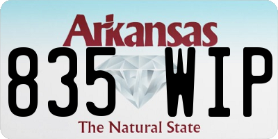 AR license plate 835WIP