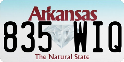 AR license plate 835WIQ