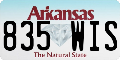 AR license plate 835WIS