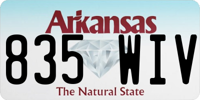 AR license plate 835WIV