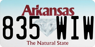 AR license plate 835WIW